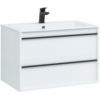 Тумба для комплекта Aquanet Lino 80 белый матовый