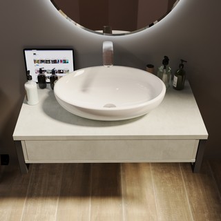 Тумба для комплекта 1MarKa Grunge Loft 100 бетон светлый