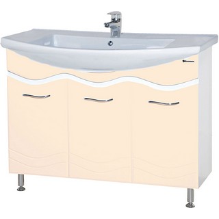 Тумба для комплекта Bellezza Мари 105 белая, бежевая (элеганс)