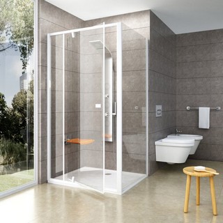 Боковая стенка Ravak PPS-90 Transparent, профиль белый