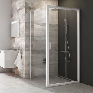 Боковая стенка Ravak BLPS-80 Transparent, профиль белый