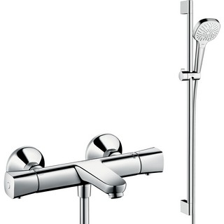 Душевой комплект Hansgrohe Ecostat universal 13123000 термостат + душевой гарнитур Croma Select E Multi 26590400
