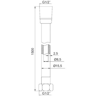 Душевой шланг IDDIS Shower Hose 04P15BLi19 1.5 м