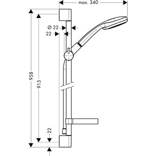 Душевой гарнитур Hansgrohe Croma 100 Multi 27774000 Unica'C