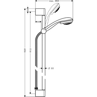 Душевой гарнитур Hansgrohe Crometta 85 27729000 Unica Crometta