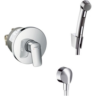 Гигиенический душ Hansgrohe 32129000 со смесителем, С ВНУТРЕННЕЙ ЧАСТЬЮ