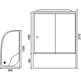 Душевая кабина Royal Bath RB 8120BK1-M-CH R
