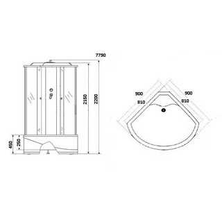 Душевая кабина Niagara Lux 7790G золото