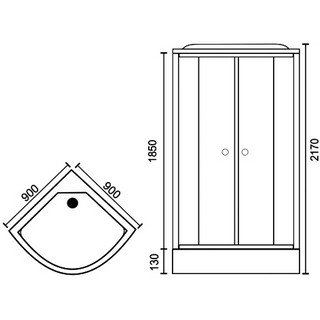 Душевая кабина Royal Bath RB90HK6-WC-CH