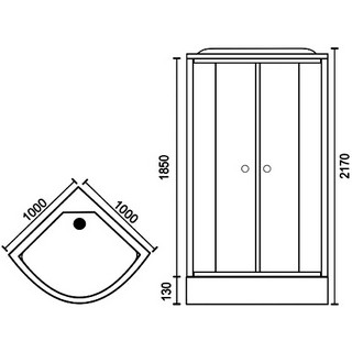 Душевая кабина Royal Bath RB 100HK7-WT-CH