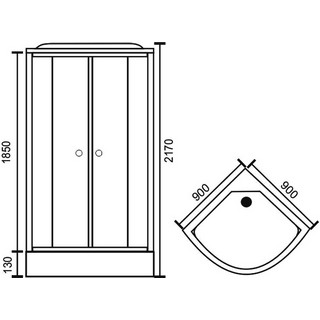 Душевая кабина Royal Bath RB90HK1-T-CH