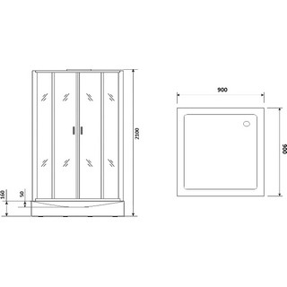 Душевая кабина Niagara Premium NG-6001-01Q 90х90х210