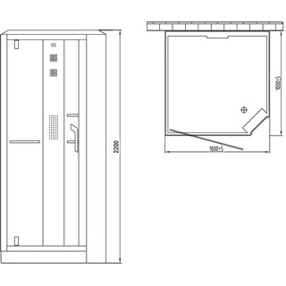 Душевая кабина Orans SR-89101LS белая, с баней