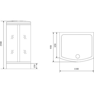 Душевая кабина Timo Lux TL-1501
