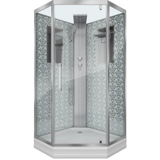 Душевая кабина Niagara Lux NG-7799WBK 90х90x210 серебро