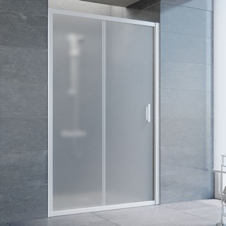 Душевая дверь в нишу Vegas Glass ZP 120 01 10 профиль белый, стекло сатин