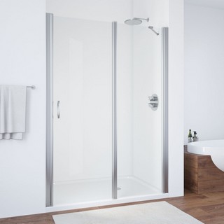 Душевая дверь в нишу Vegas Glass EP-F-1 145 08 01 R профиль глянцевый хром, стекло прозрачное