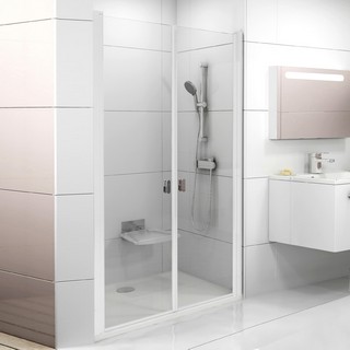 Душевая дверь в нишу Ravak CSDL2-110 Transparent, профиль белый