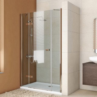 Душевая дверь в нишу GuteWetter Trend Door GK-863P левая 128 см стекло бесцветное Two, профиль хром