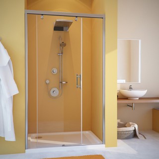Душевая дверь в нишу GuteWetter Slide Door GK-862 левая 100 см стекло бесцветное, профиль хром