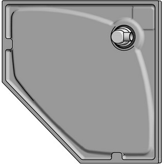 Поддон для душа GuteWetter Deluxe 90x90x4 P серый