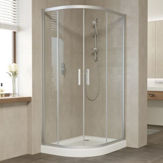 Душевой уголок Vegas Glass ZS-F 90*80 07 01 профиль матовый хром, стекло прозрачное