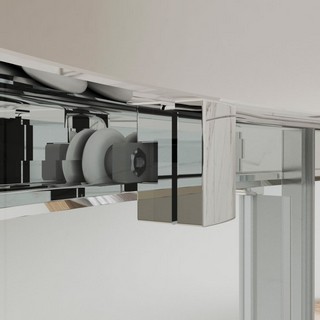 Душевой уголок Kubele DE018RBG-CLN-CH-100х80х200