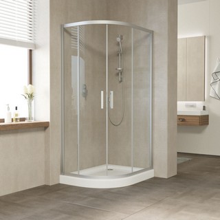 Душевой уголок Vegas Glass ZS-F 100*80 07 01 профиль матовый хром, стекло прозрачное