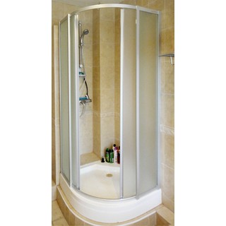 Душевой уголок GuteWetter Practic Round GK-401 100 см стекло матовое, профиль матовый хром