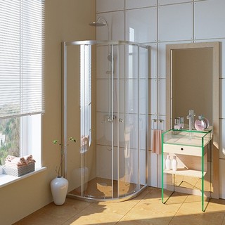 Душевой уголок GuteWetter Guwer GK-664R 100x100 см стекло бесцветное, профиль хром