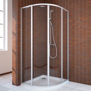 Душевой уголок GuteWetter Practic Round GK-401 90 см стекло бесцветное, профиль матовый хром