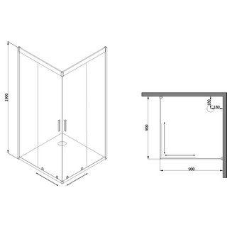 Душевой уголок AM.PM Gem W90G-403-090MT 90x90