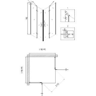 Душевой уголок Niagara Nova NG-6614-08 100x100, квадратный