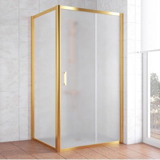 Душевой уголок Vegas Glass ZP+ZPV 100*100 09 10 профиль золото, стекло сатин