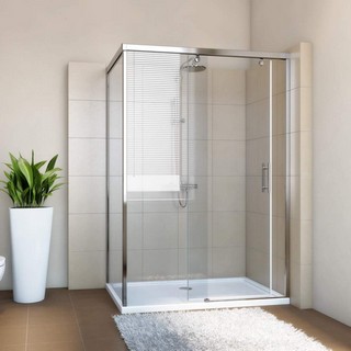 Душевой уголок GuteWetter Slide Rectan GK-863B левая 110x70 см стекло бесцветное, профиль хром