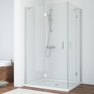 Душевой уголок Vegas Glass AFA-F 110*80 07 01 L профиль матовый хром, стекло прозрачное