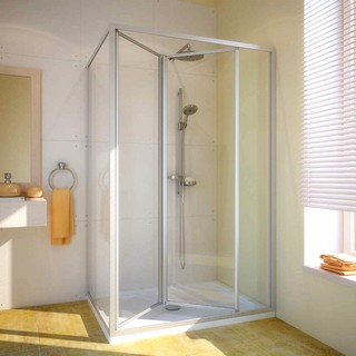 Душевой уголок GuteWetter Practic Rectan GK-404 правая 80x75 см стекло бесцветное, профиль матовый хром