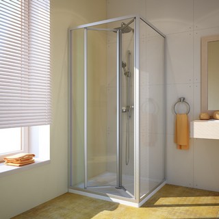 Душевой уголок GuteWetter Practic Rectan GK-404 левая 75x70 см стекло бесцветное, профиль матовый хром
