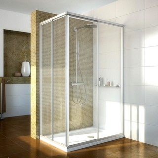 Душевой уголок GuteWetter Practic Rectan GK-422 правая 95x75 см стекло бесцветное, профиль матовый хром