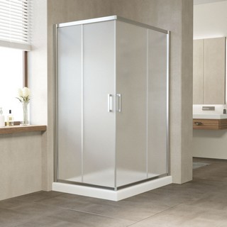 Душевой уголок Vegas Glass ZA-F 110*100 08 10 профиль глянцевый хром, стекло сатин