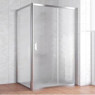 Душевой уголок Vegas Glass ZP+ZPV 140*90 08 02 профиль глянцевый хром, стекло шиншилла