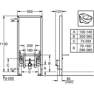 Система инсталляции для биде Grohe Rapid SL 38553001
