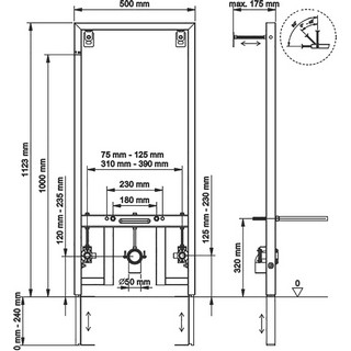 Система инсталляции для биде Berges Wasserhaus Novum 049213