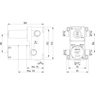 Скрытая часть E.C.A. ECA 102166301EX для смесителя