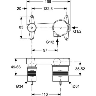 Скрытая часть Ideal Standard Built-in A5948NU