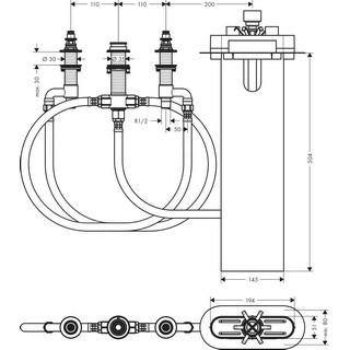 Скрытая часть Hansgrohe 13440180