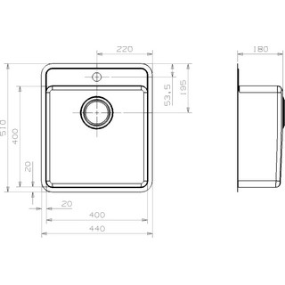 Мойка кухонная Reginox Ohio 40x40 Tap-wing LUX 3,5