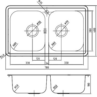 Мойка кухонная IDDIS Strit STR78S2i77