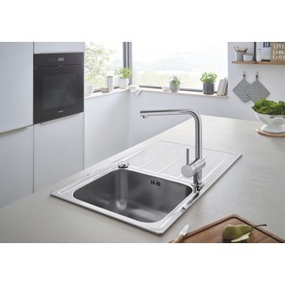 Комплект Grohe Minta 31573SD0 Мойка кухонная K500 31571SD0 + Смеситель Mint 32168000 для кухонной мойки