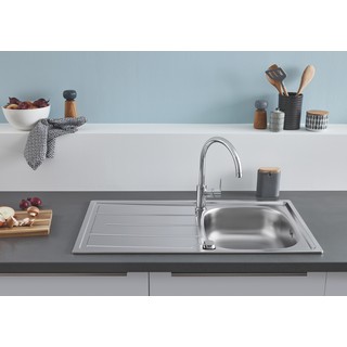 Комплект Grohe Bau 31562SD0 Мойка кухонная K200 31552SD0 + Смеситель BauEdge 31367000 для кухонной мойки